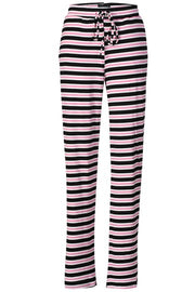 Natalia Straight Pants | Black Bubblegum White Stripe | Bukser fra Liberté