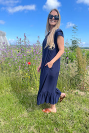 Sunrise Dress | Navy | Lang kjole fra Co'couture