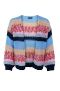 Sophie Striped Cardigan | Blue Multi | Strik fra Black Colour – nedsat