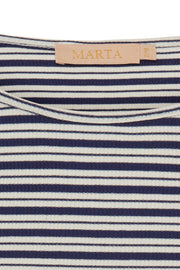 Christel Tee | Navy/Cream | T-shirt fra Marta du Chateau