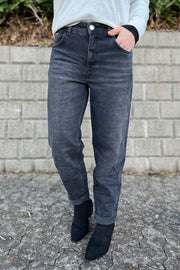 Aymen Kyoto Jeans  Ankle | Dark Grey | Jeans fra Mos Mosh