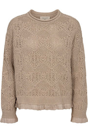 Cotla Pullover 204662 | Simply Taupe Mel. | Strik fra Freequent