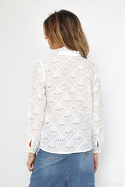 Embossed Shirt | White | Skjorte fra Atelier C