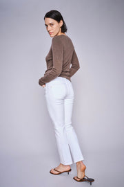 Ashley Bianco Jeans  Ankle | White | Jeans fra Mos Mosh