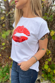 The Kiss Tee 33100 | White Flame | T-Shirt fra Co'couture