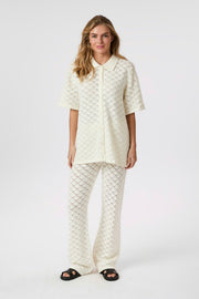 Rizzy Crochet Pants | Off White | Strik fra Neo Noir