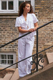 William Embroidery Pants | White | Bukser fra Neo Noir