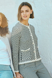 Cotla Cardigan 205402 | Moonbeam W. Black | Cardigan fra Freequent