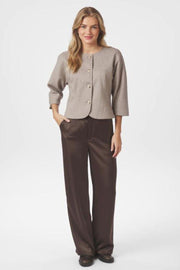 Emmett Heavy Sateen Pants | Dark Brown | Bukser fra Neo Noir