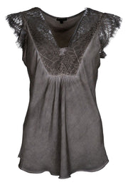 Billy Lace Top | Taupe | Bluse fra Black Colour