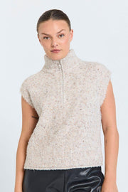 Grsnemes Waistcoat 206732 | Moonbeam Melange | Strik fra Freequent