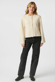 Mixie Knit Cardigan | Ivory | Strik fra Neo Noir