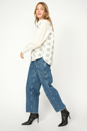 Weina Geo Shirt | Ecru | Skjorte fra Mos Mosh