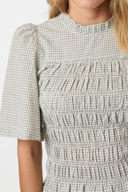 Possini Small Check Blouse | Creme | Bluse fra Neo Noir
