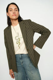 Hill O-SS Tee | Ecru | T-shirt fra Mos Mosh