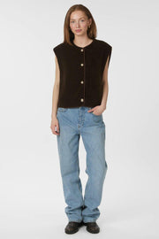 Mariko Teddy Vest | Dark Brown | Vest fra Neo Noir