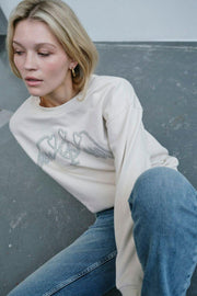 Jaylin O-LS Sweatshirt | Summer Sand | Sweats fra Mos Mosh