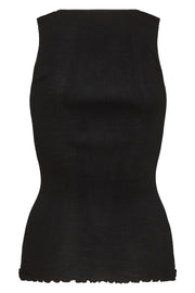 Elaine Seamless Silk Tank Top  | Black | T-shirt fra Mos Mosh