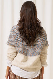 Lilia Knit | Crema/Blue | Strik fra Marta du Chateau