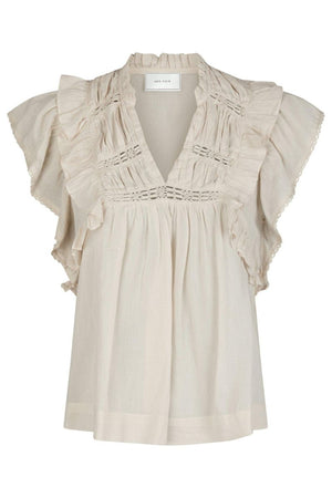 Jayla S Voile Top 159881 | Ivory | Top fra Neo Noir