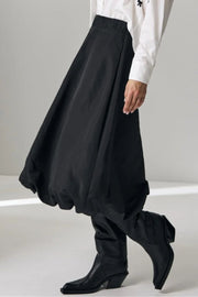 TriceCC Midi Balloon Skirt | Black | Nederdel fra Co'Couture