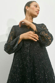 Yeni Lace Sequin Dress | Black | Kjole fra Mos Mosh