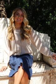 Fro O Neck Cardigan | Ivory | Strik fra Liberté
