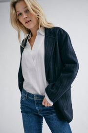 Karita Idun Wool Blazer | Salute Navy | Blazer fra Mos Mosh