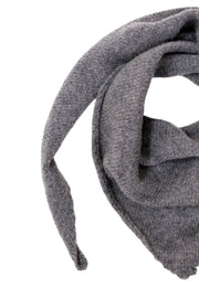 Triangle Mini Knitted Scarf | Dk. Grey | Tørklæde fra Black Colour