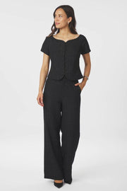 Tango Boucle Top | Black | Bluse fra Neo Noir