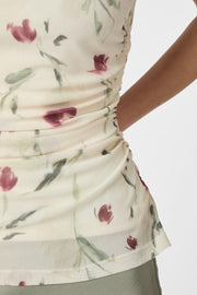 Liblana Artist Mesh Top | Creme | Bluse fra Neo Noir