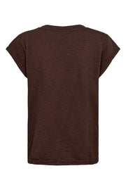 Ulla Tshirt | Dark Brown | T-shirt fra Liberté