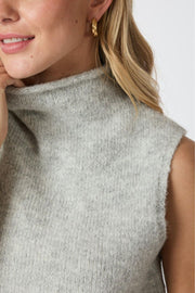 Odelia Knit Top | Light Grey | Strik fra Neo Noir