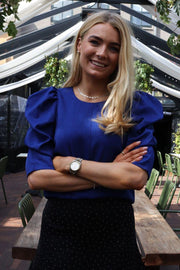 Winnie Blouse | Electric Blue | Bluse fra Liberté