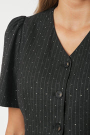Jules B Pinstripe Blouse | Antracit | Bluse fra Neo Noir