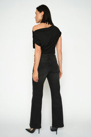 Marlena Shimmer Jeans Regular | Black | Jeans fra Mos Mosh