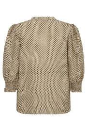 ChessCC Dot SS Shirt | Khaki | Skjorte fra Co' Couture