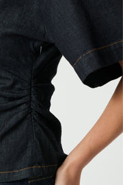 Spenda Denim Blouse | Dark Blue | Bluse fra Neo Noir