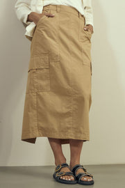Breden Cargo Skirt | Tan | Nederdel fra Mos mosh