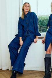 Lisea Pants 206590 | Medium Blue Denim | Bukser fra Freequent