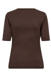 Granny Embroidery SS Tee 33166 | Mocca | T-Shirt fra Co'couture