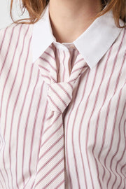 Francesca Stripe Shirt | Rose | Bluse fra Neo Noir