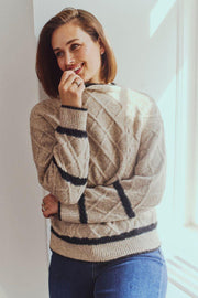 Hiro Pullover 206745 | Desert Taupe Mel. W. Black | Strik fra Freequent