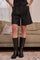 Pleated Bermuda Shorts | Black