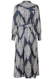 Novalee Paisley Drop Dress | Navy | Kjole fra Neo Noir