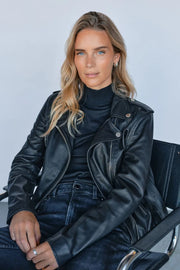 Mitchel Mol Leather Jacket  | Black | Leather fra Mos Mosh