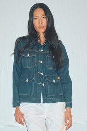 Anetta Denim Jacket   | Dark Blue | Jakke fra Mos Mosh