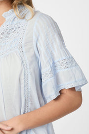 Siama S Voile Blouse | Light Blue | Bluse fra Neo Noir