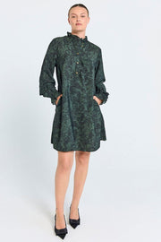 Molin Dress 207074 | Kombu Green W. Black | Kjole fra Freequent