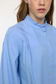 Gabi O-Neck Shirt | Azurine | Skjorte fra Soft Rebels